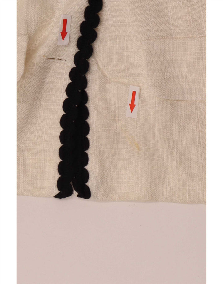 Luisa Spagnoli Damen 3-Knopf-Blazerjacke IT 46 Large Off White