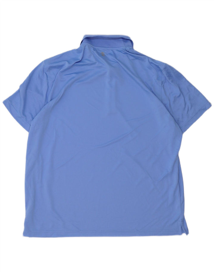 IZOD Mens Big & Tall Polo Shirt 2XL Blue Polyester