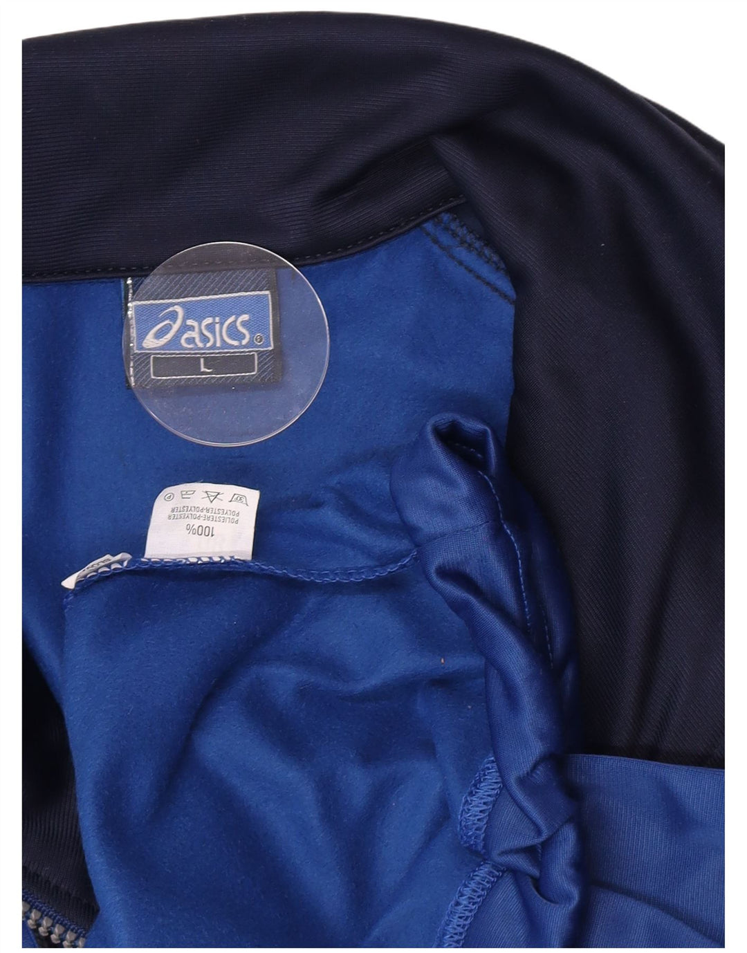 Asics Herre grafisk træningsdragt Topjakke Stor Blå Colourblock Polyester
