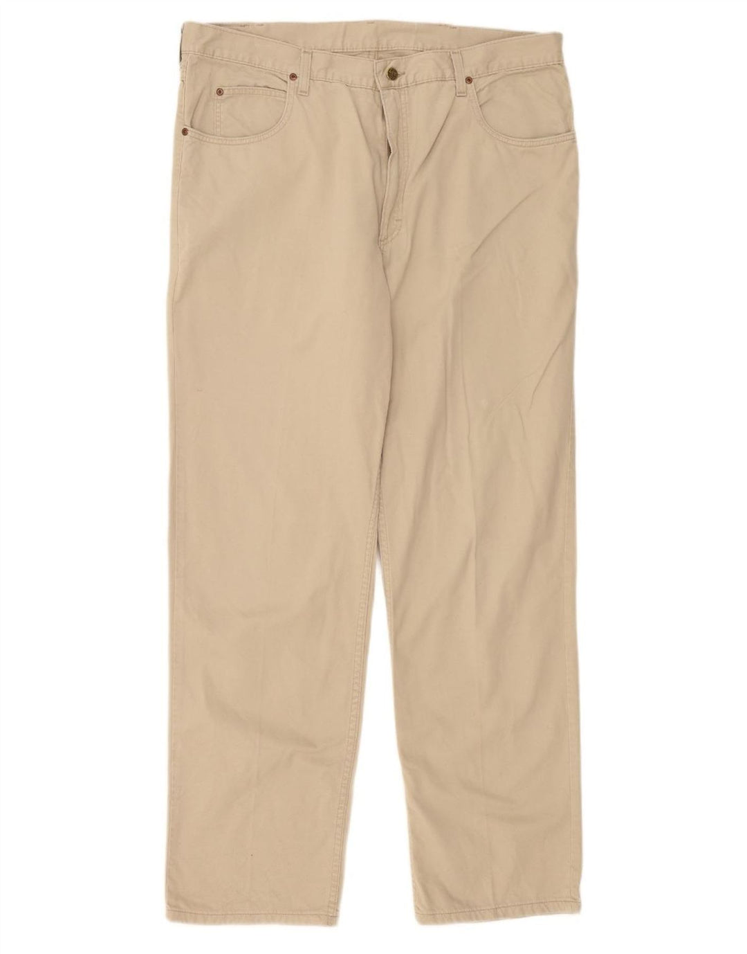 LEE Mens Straight Casual Trousers W40 L33 Beige