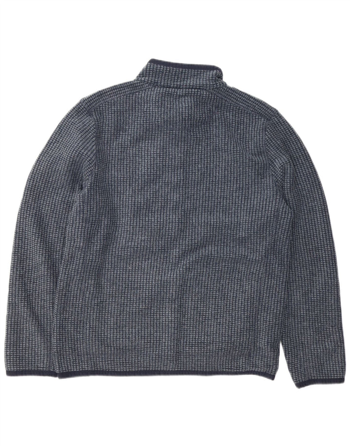 Weird Fish Mens Fleece Jacket Large Navy Blue Polyester