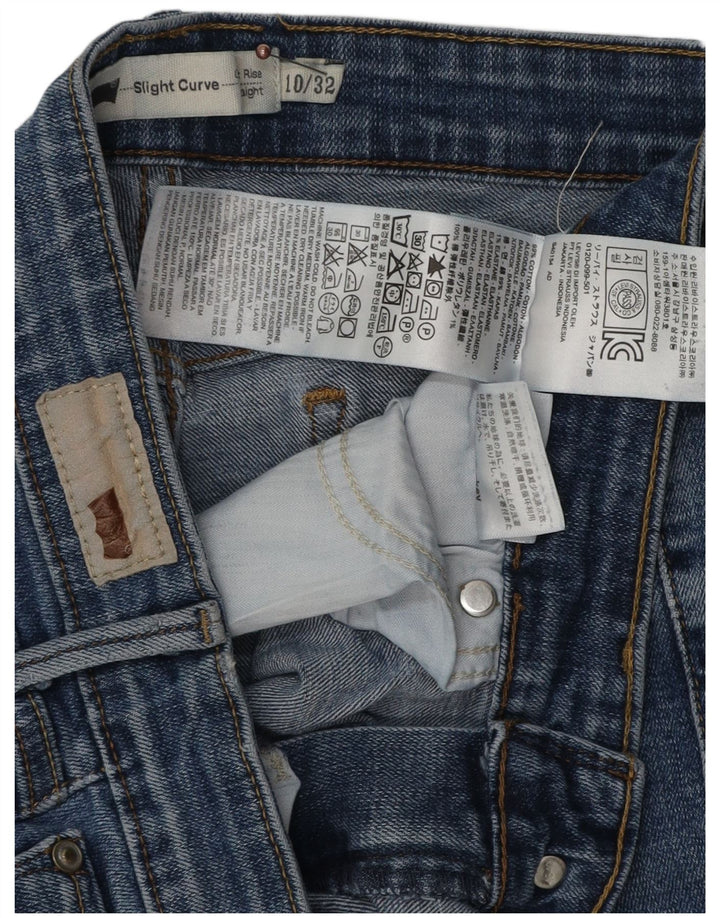 LEVI'S Womens Slight Curve Straight Jeans US 10 Large W32 L32 Blue