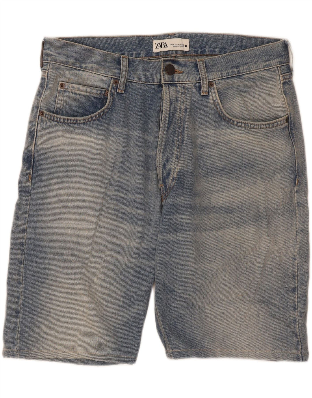 Zara Womens Denim Shorts EU 38 Small W28 Blue Cotton