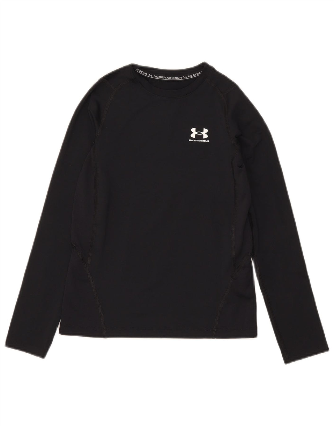 Under Armour Boys Heat Gear Top Long Sleeve 9-10 Years Medium Black