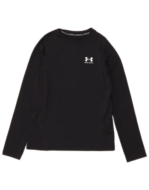 Under Armour Boys Heat Gear Top Langærmet 9-10 år Medium Sort