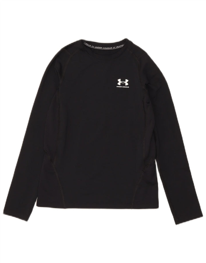 Under Armour Boys Heat Gear Top Long Sleeve 9-10 Years Medium Black