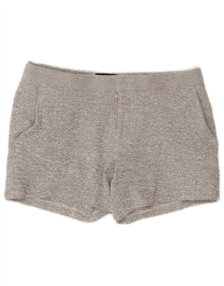 BANANA REPUBLIC Womens Hot Pants US 6 Medium W30 Grey Check Cotton