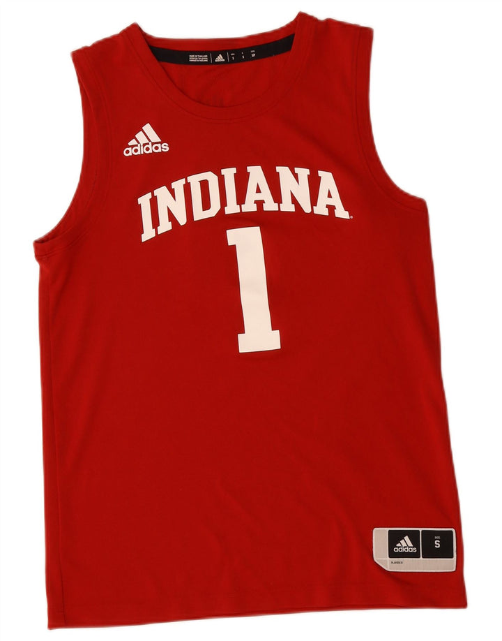 Męska kamizelka z grafiką ADIDAS Indiana, mała, czerwona, poliester