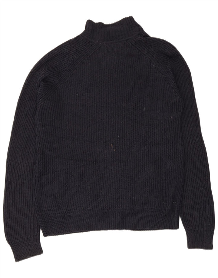 Calvin Klein Mens Full Zip Cardigan Sweater Medium Navy Blue Cotton