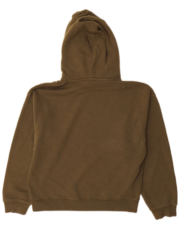 Maglione oversize con cappuccio da donna Zara UK 10 piccolo cotone kaki