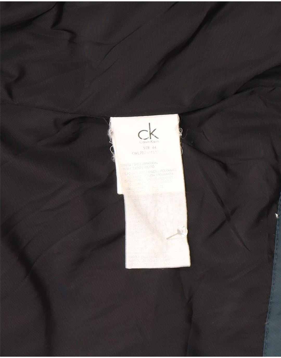 Damska ocieplana kurtka Calvin Klein IT 44, średni zielony poliamid