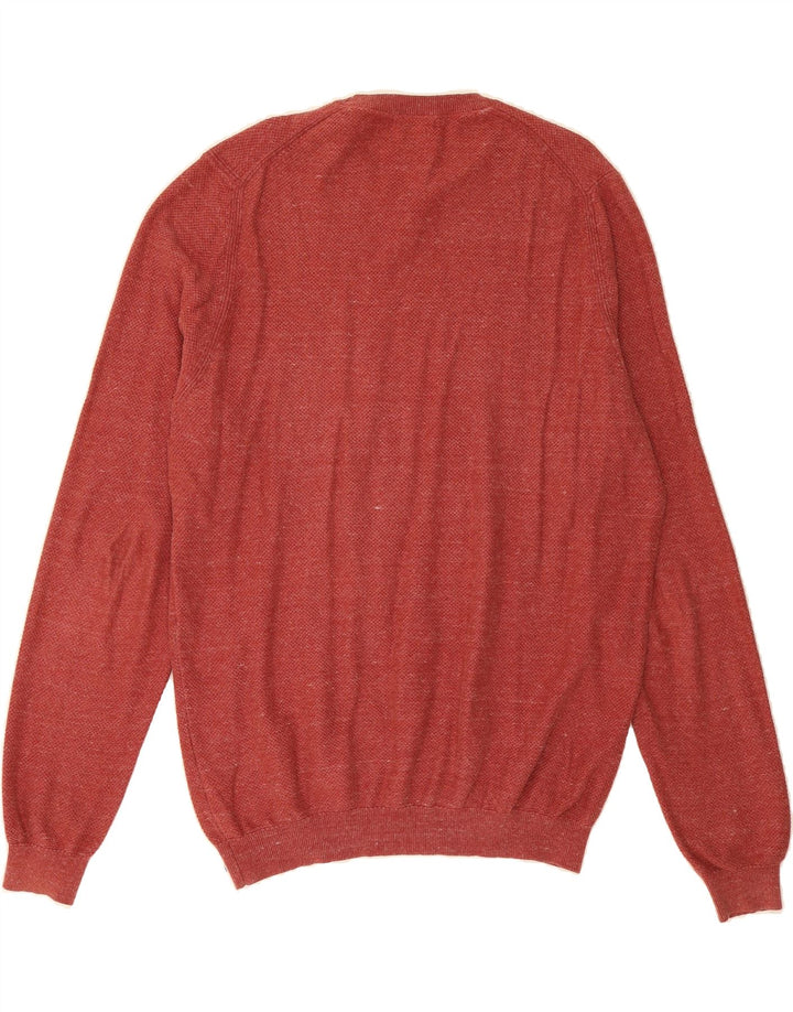 MASSIMO DUTTI Mens Crew Neck Jumper Sweater XL Maroon Cotton Vintage Massimo Dutti and Second-Hand Massimo Dutti from Messina Hembry 