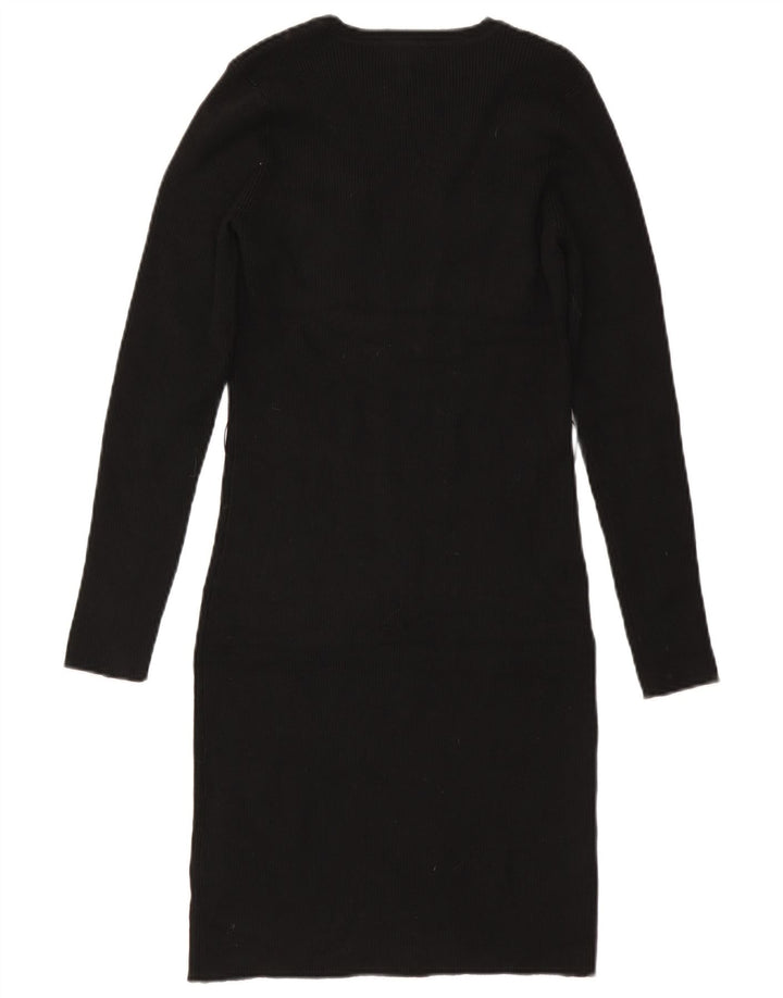 Lipsy Womens Jumper Dress UK 12 Medium Black Polyamide