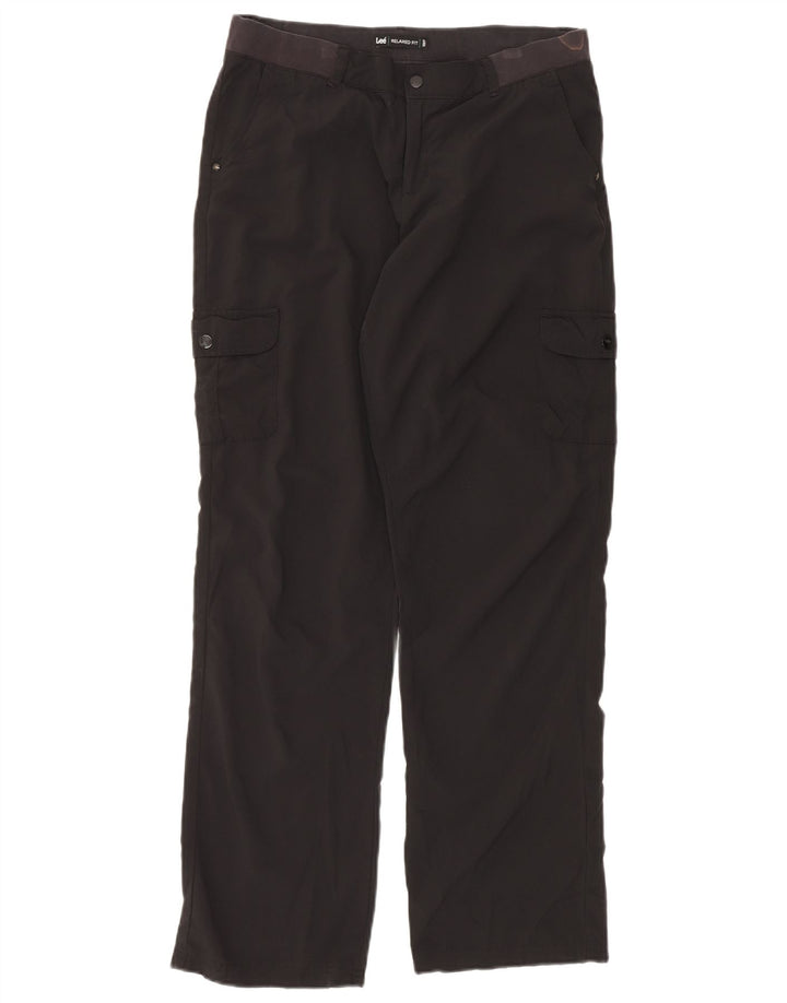 Lee Womens Relaxed Fit Cargo Trousers US 8 Medium W32 L32 Black Polyester