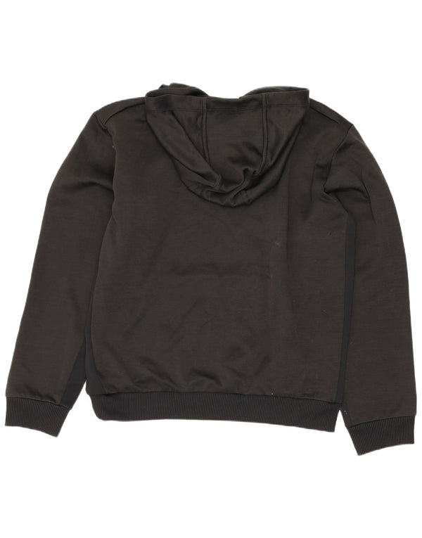 Adidas Mens Graphic Hoodie Jumper Medium Black Polyester