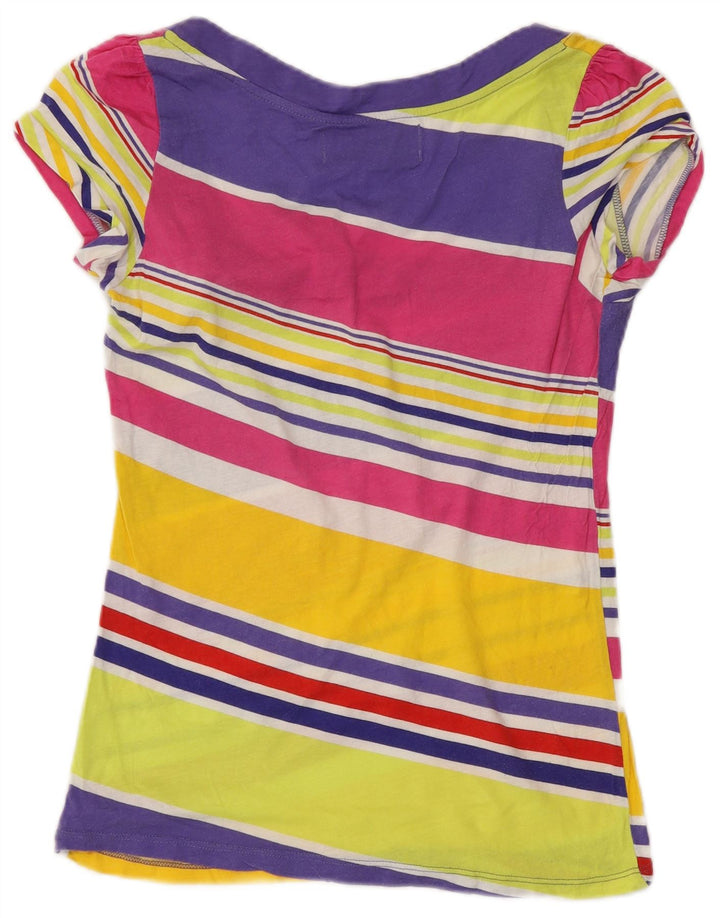 Zara Womens T-Shirt Top UK 12 Medium Multicoloured Striped