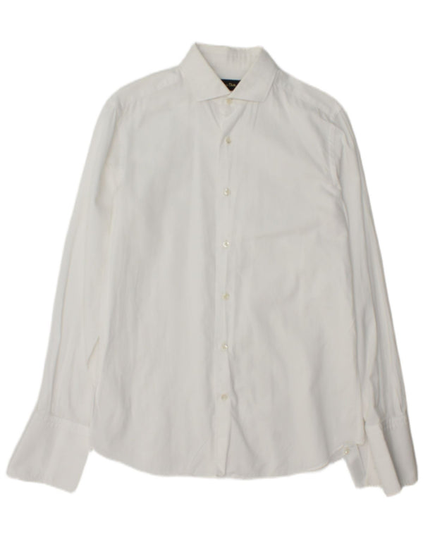 Massimo Dutti Mens Slim Fit Shirt Size 39 15 1/2 Medium White