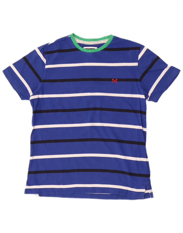 Besætningstøj Herre T-shirt Top Mellemblå stribet bomuld