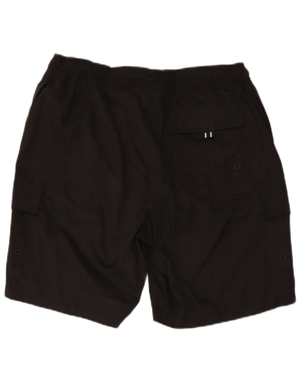 Marks & Spencer Mens Cargo Swimming Shorts Medium Black Polyester