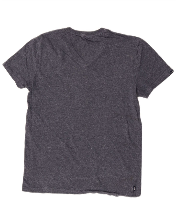 Superdry Mens T-Shirt Top Medium Navy Blue Cotton