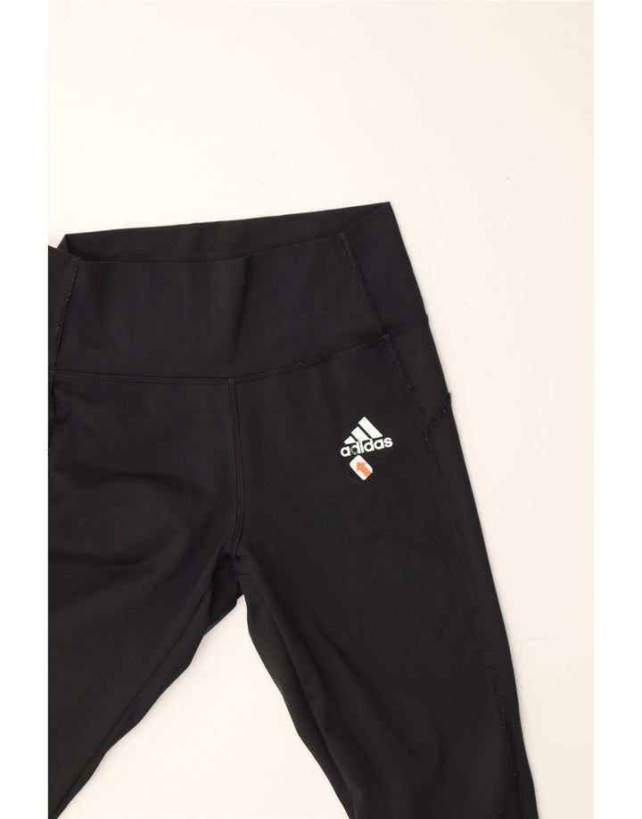 ADIDAS Womens Aeroready Leggings UK 8/10 Small Black Polyester Vintage Adidas and Second-Hand Adidas from Messina Hembry 