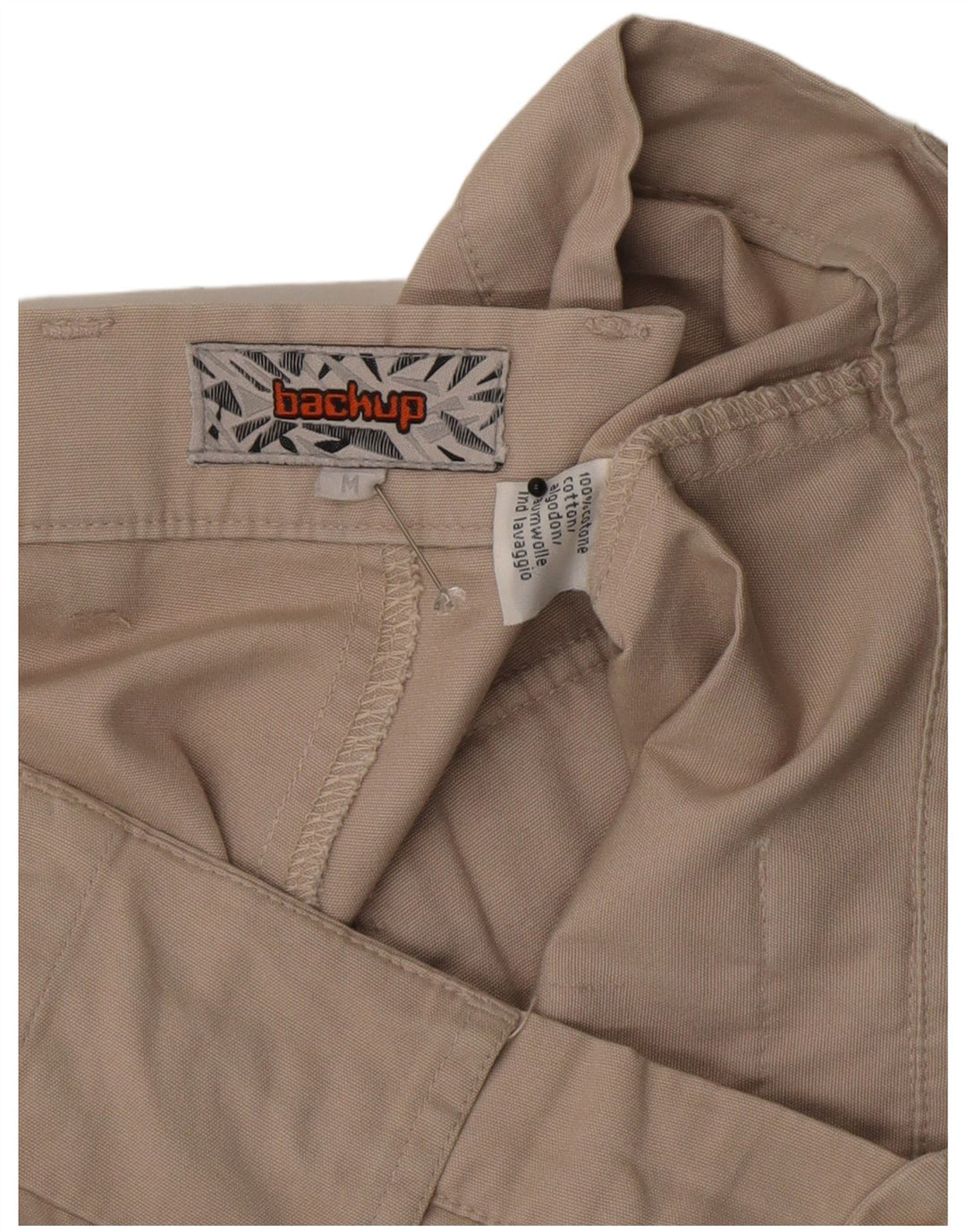 Vintage Mens Cargo Shorts Medium W32 Beige Cotton