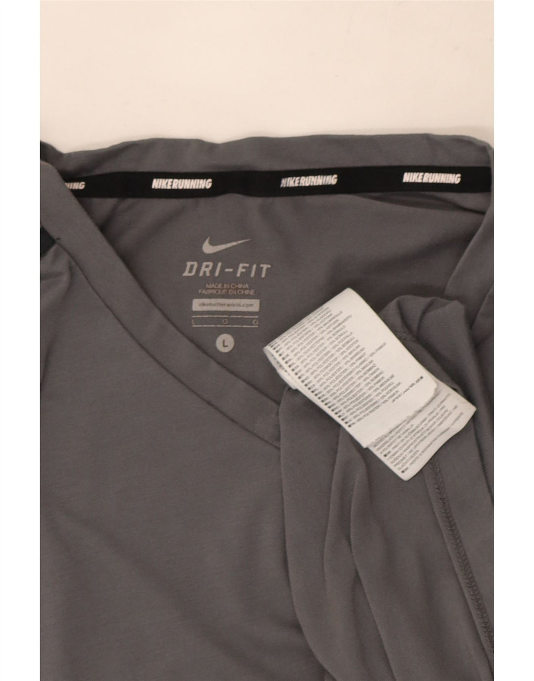 Camiseta Nike Hombre Top Grande Gris Poliéster