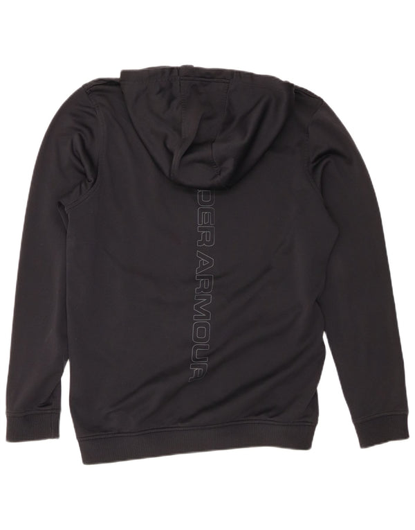 Felpa con cappuccio con zip grafica Under Armour da uomo Cold Gear piccola nera