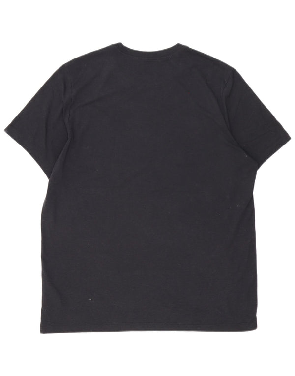 Nike Dri Fit Graphic Camiseta para hombre, talla grande, poliéster negro
