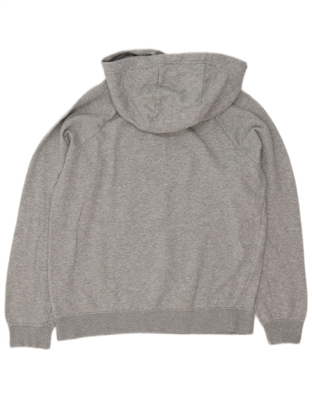 Nike Womens Hoodie Jumper UK 14 Medium Grey Cotton