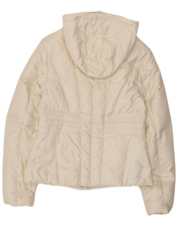 Fila Womens Hooded Padded Jacket UK 14 Large White Polyester