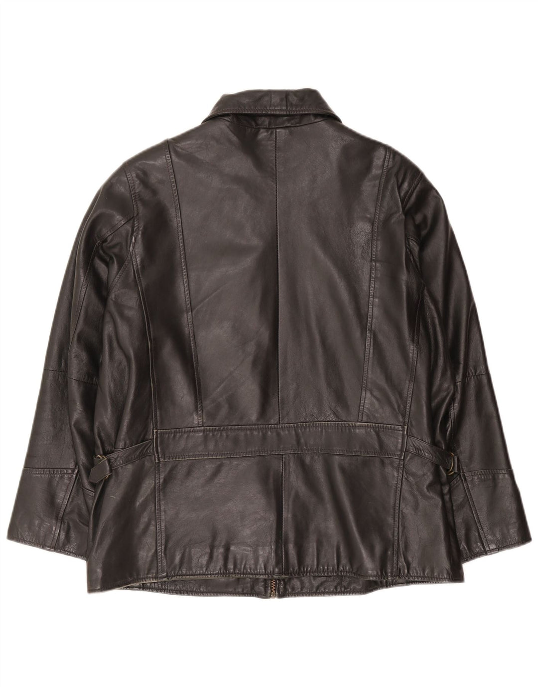 Vintage Womens Leather Jacket UK 18 XL   Black Leather