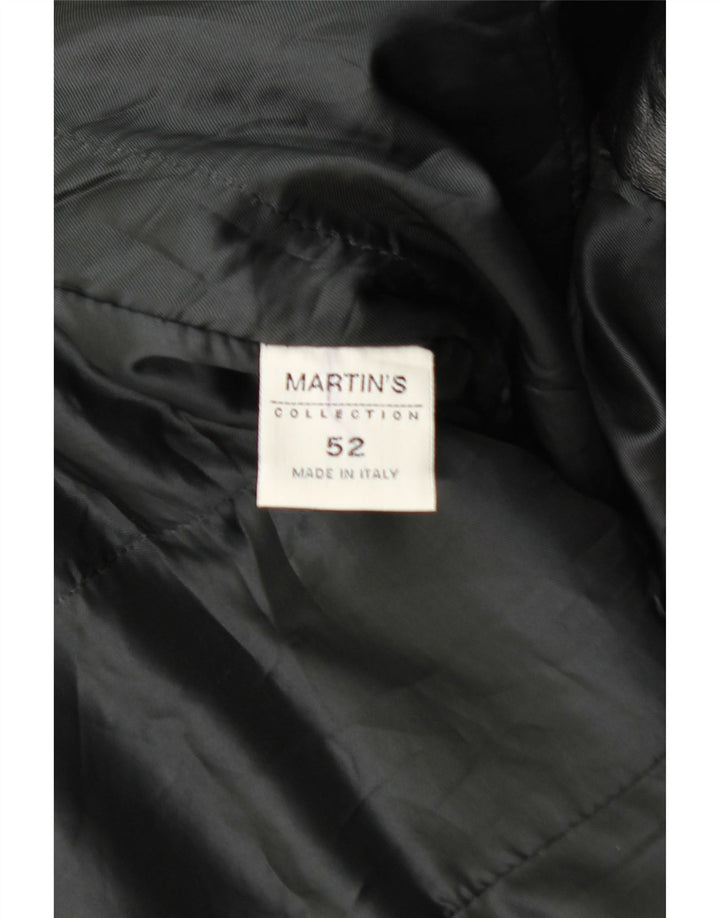 MARTIN'S Herren Ledermantel IT 52 XL Schwarzes Leder