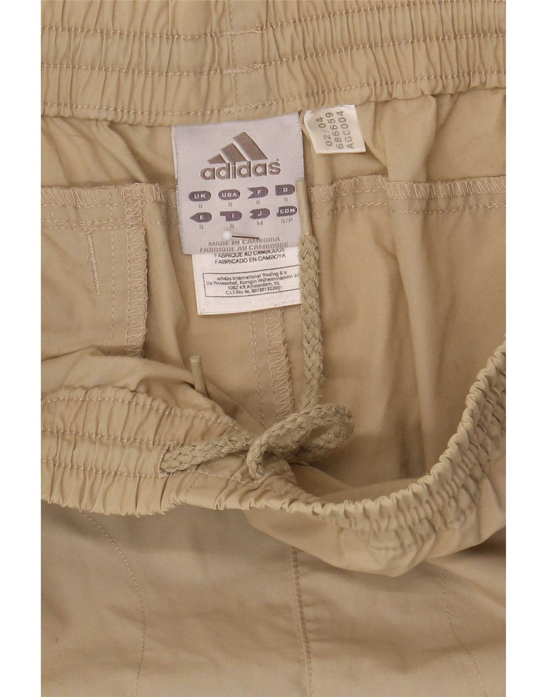 Adidas Pantalon de survêtement Cargo Capri pour homme Petit polyester beige