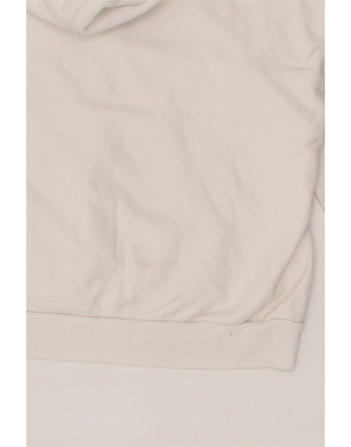 LEVI'S Womens Oversized Graphic Hoodie Jumper UK 14 Medium White Cotton Vintage Levi's and Second-Hand Levi's from Messina Hembry 