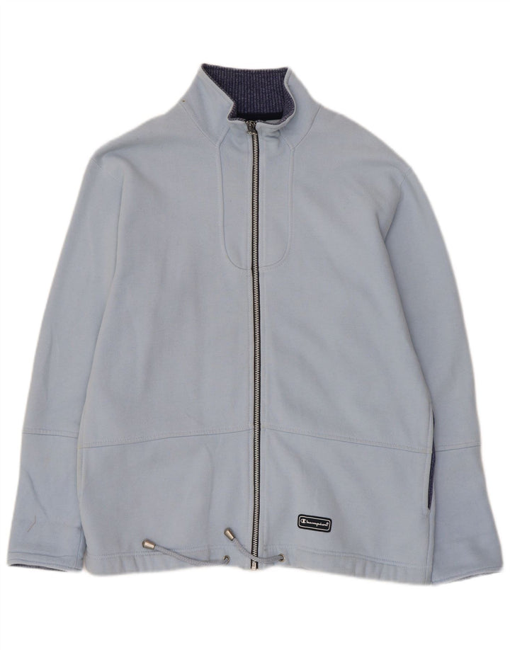 Champion Mens Tracksuit Top Jacket Small Blue Cotton