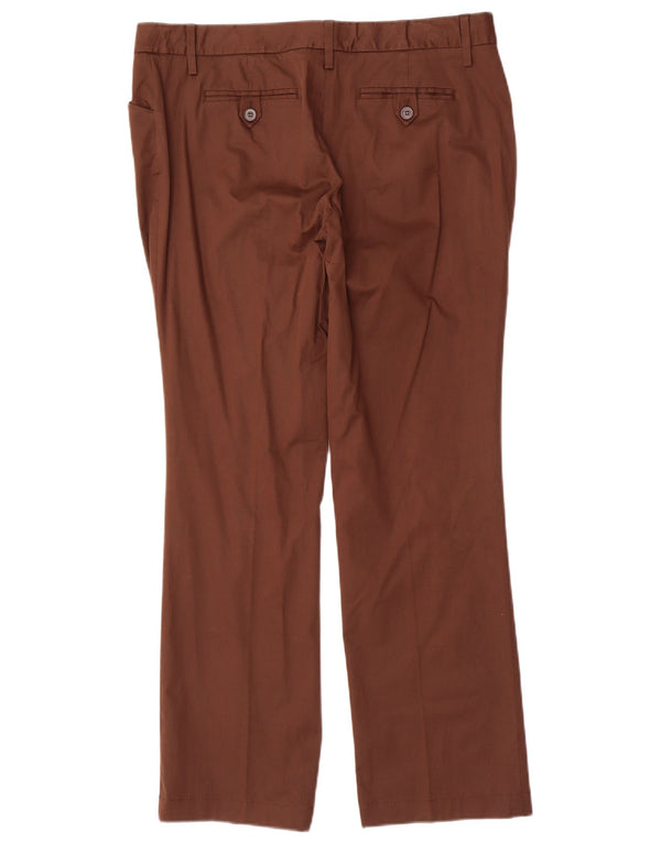 Massimo Dutti Женские прямые повседневные брюки EU 44 XL W34 L30 Коричневые хлопковые