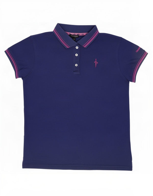 Polo da donna Cesare Paciotti UK 14 cotone blu navy medio