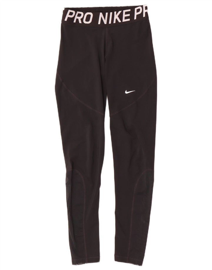 Nike Legging graphique Dri Fit pour femme UK 14 Noir moyen