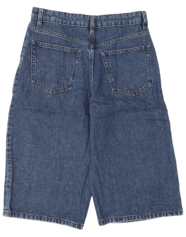 Zara Womens Relaxed Fit Denim High Waist Bermuda Shorts EU 34 2XS W24 Blue