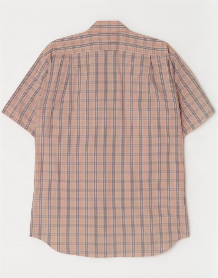 Hugo Boss Mens Short Sleeve Shirt Size 16 1/2 42 Large Multicoloured Check