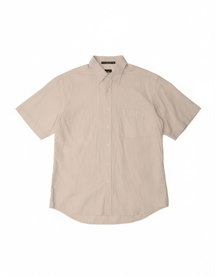 Camisa masculina de manga curta NAVIGARE XL algodão branco