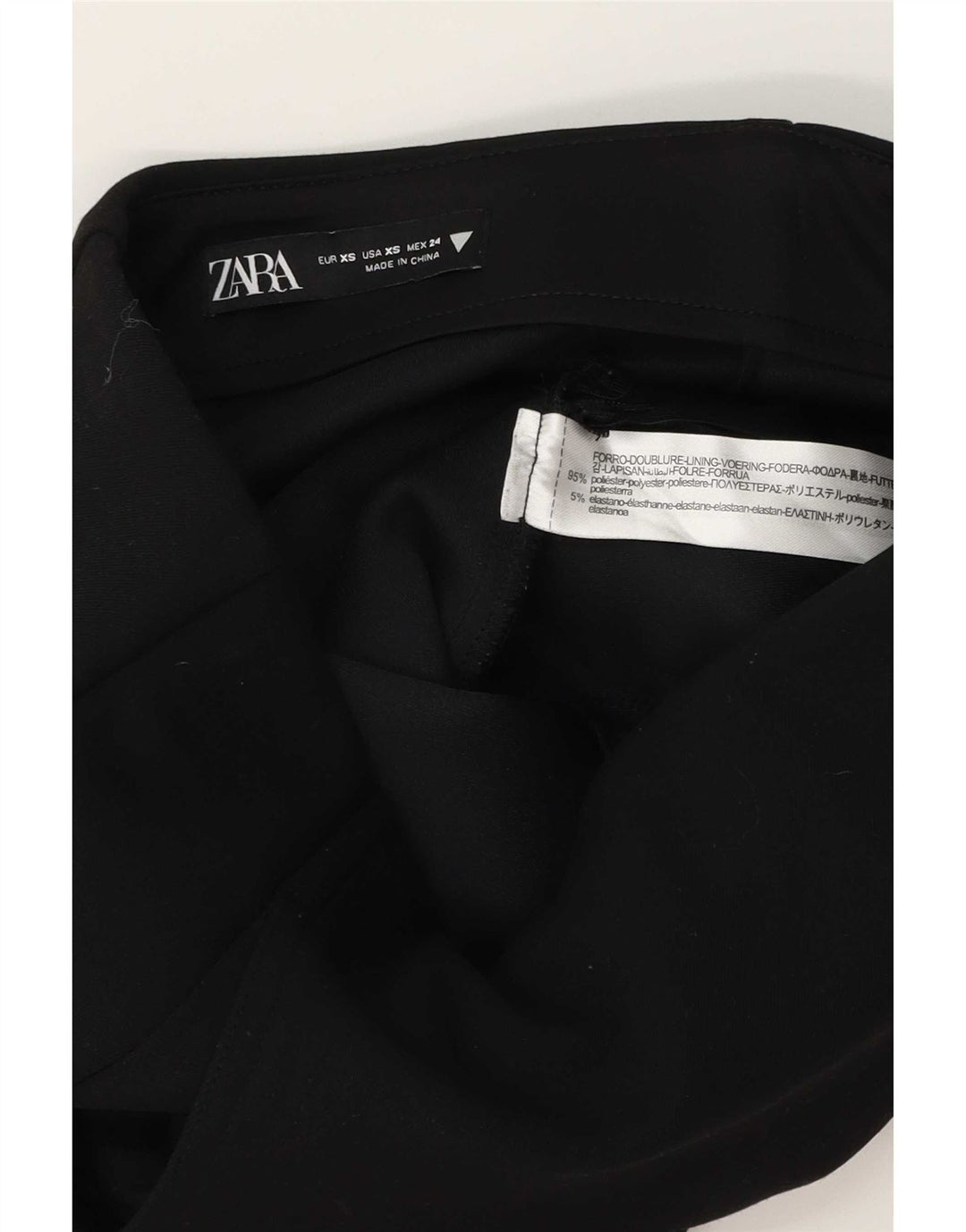 Zara Womens Mini Skirt XS W24 Black Polyester
