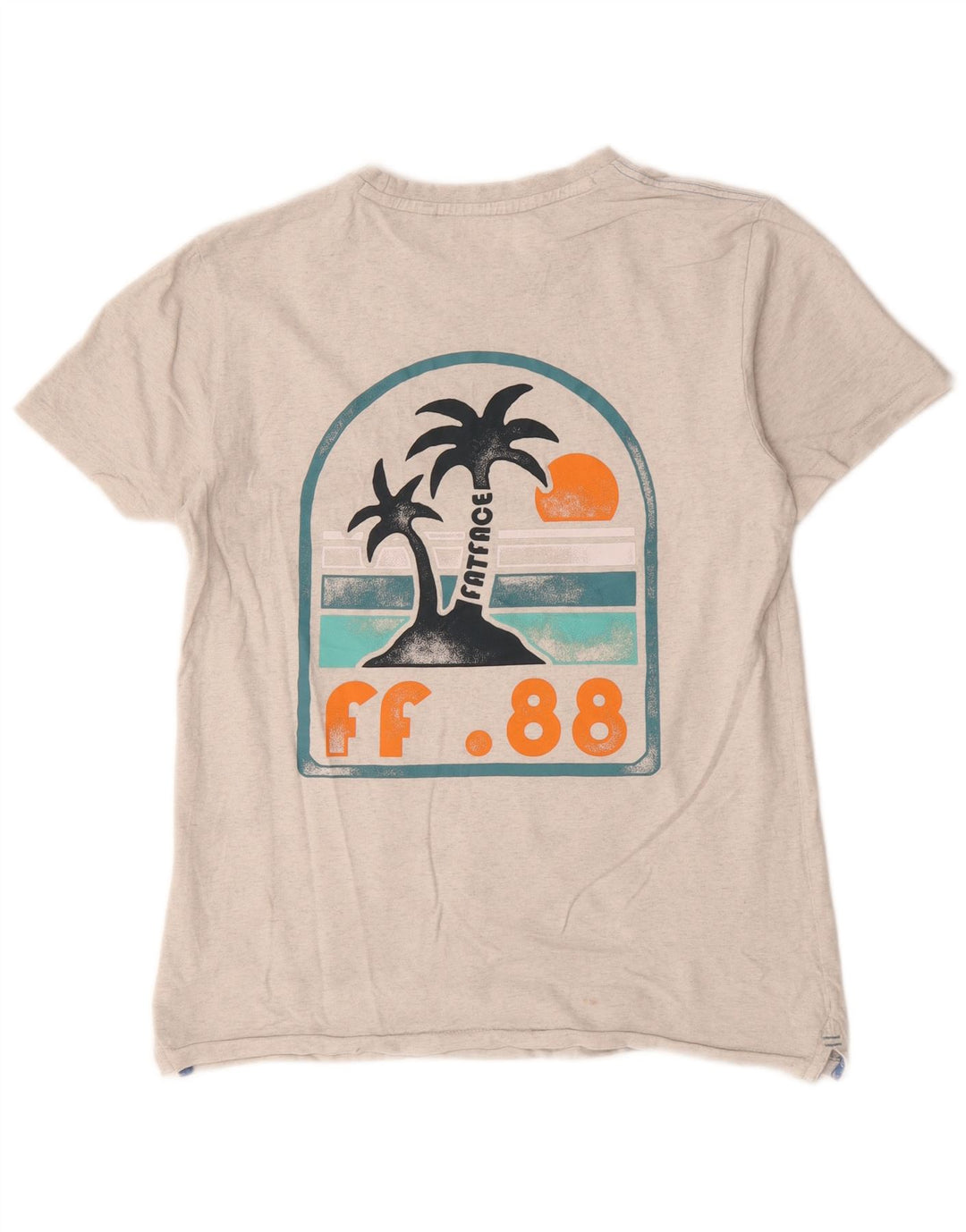 Fat Face T-Shirt Graphique Homme Petit Gris