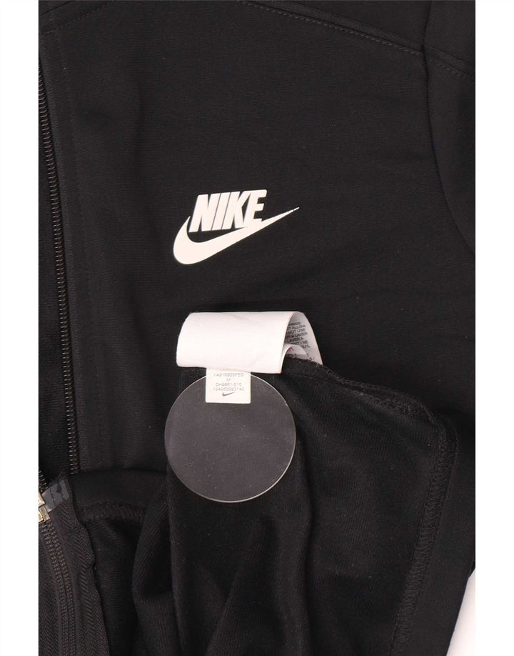 Nike Boys Tracksuit Top Jacket 10-11 Years Medium Black Polyester