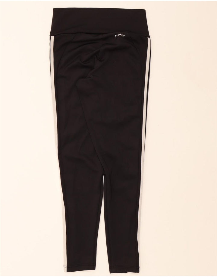 ADIDAS Womens Aeroready Leggings UK 8/10 Small  Black Polyester Vintage Adidas and Second-Hand Adidas from Messina Hembry 