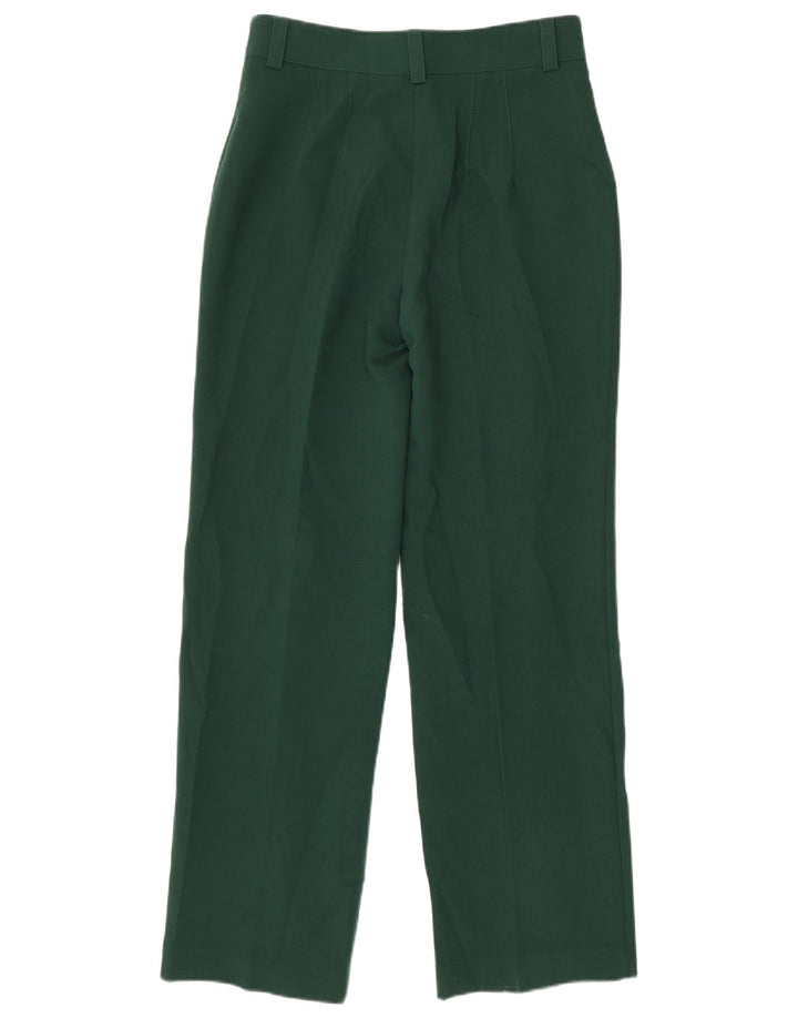 Pantaloni casual dritti da donna Zara medi W28 L32 poliestere verde