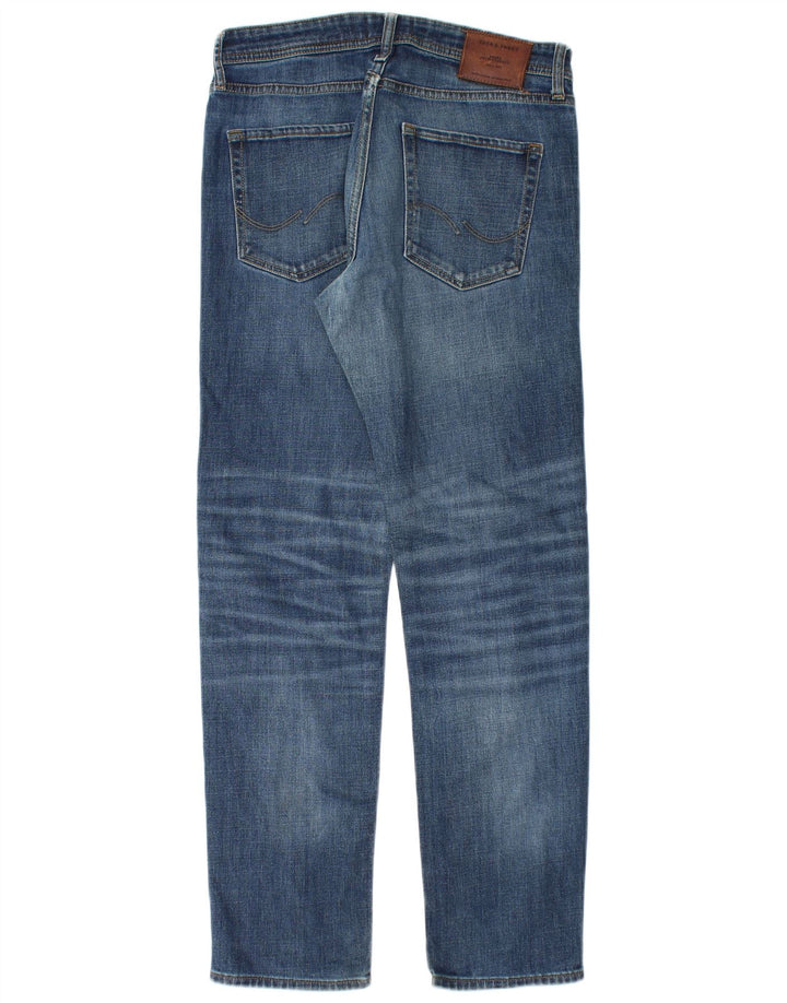 Jack & Jones Herren Mike Slim Jeans W30 L32 Blaue Baumwolle