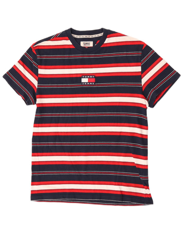 Tommy Hilfiger Mens Short Sleeve T-Shirt Top Medium Multicoloured Striped