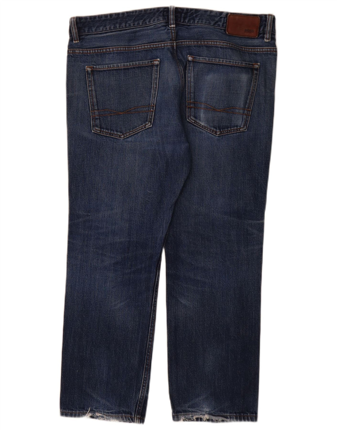 Hugo Boss Mens Straight Jeans W36 L28 Blue Cotton